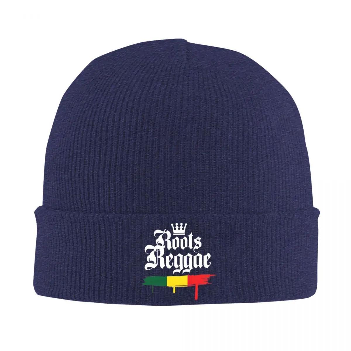 

Roots Reggae Knitted Caps for Women Men Skullies Beanies Winter Hats Bob Marley Reggae Rasta Warm Melon Cap