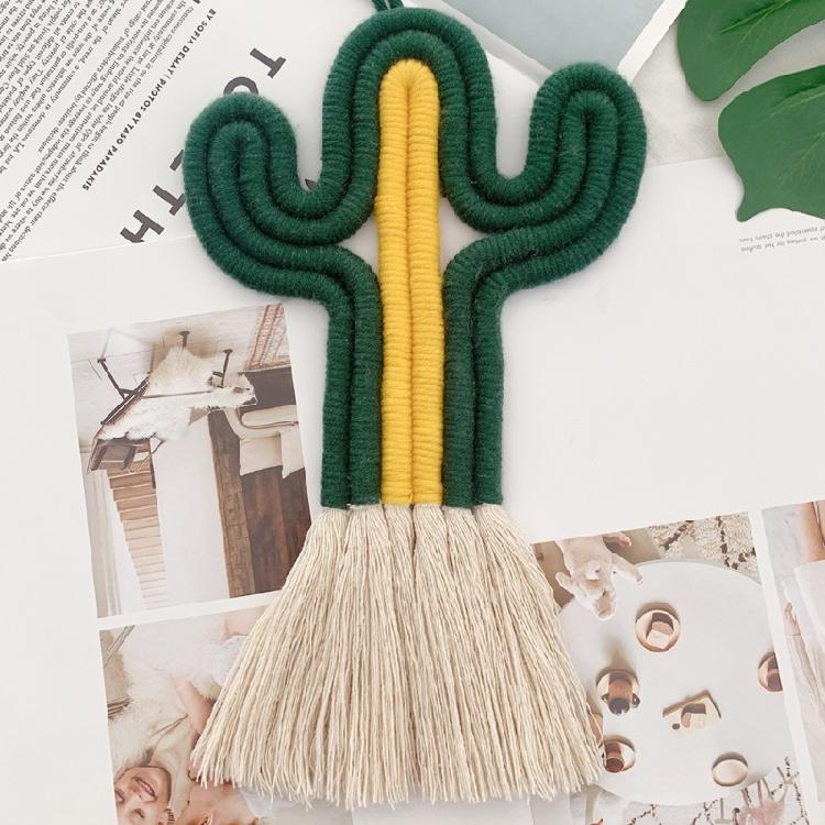 Teenager's Home DecorCactus-shape Wall Ornament Nordic Woven Wall Art Bohemian