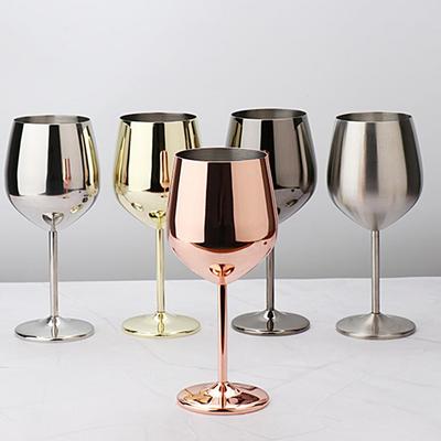500ml  Drum-shaped Single-layer Wine Goblet Glasses Stainless Steel Champagne Coupes Cocktail Glass Halloween Champagne Flutes