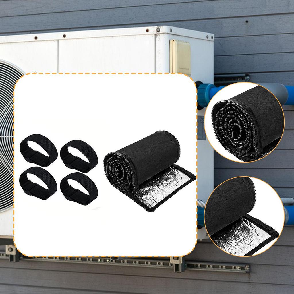 Flexible Copper Line Insulation Sleeve Wrap, Copper Pipe Insulation Cover for Outside Pipe