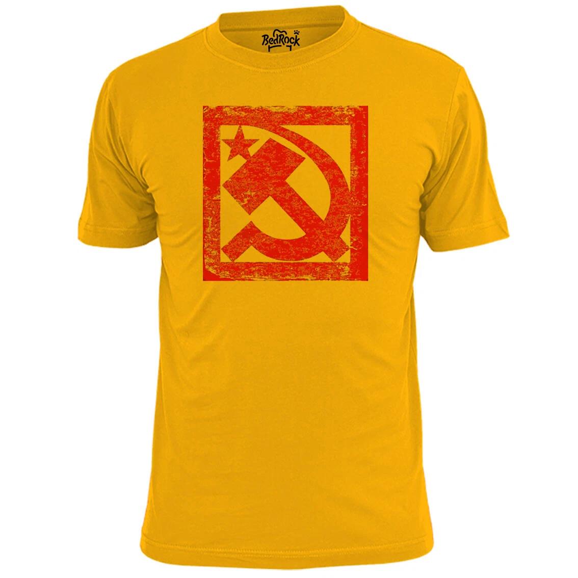 Мужская футболка с потертым серпом и молотом Коммунизм XL
