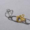 Niche Design Blogger Double-Layer Knotted Ring Simple And Fashionable Personality Unique Trend Light Luxury Ring
