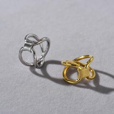 Nischen-Design-Blogger Doppel-Schicht Geknoteter Ring Einfach Und Modisch Persönlichkeit Einzigartiger Trend Leichter Luxus Ring