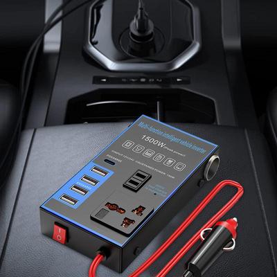 12V24V To 220V Car Converter To Outlet Plug 1500W High Power Car Charger Adapter USB Charging Port Inverters for Vehicles Truck