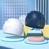 Womens Lotus Pattern Silicone Swim Cap Waterproof Unbreakable Design Long Hair Friendly With Ear Protection Soft Material