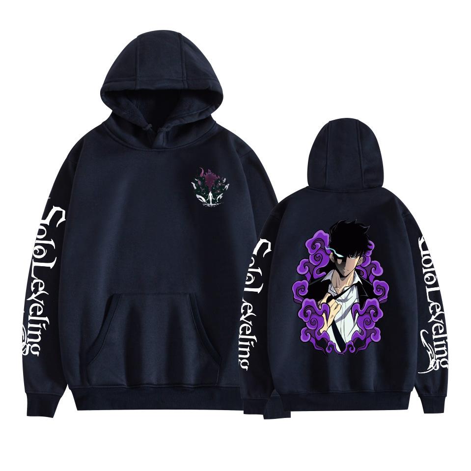 New Fashion Solo Leveling Hoodies Cartoon Printed Sweatshirts Casual Long Sleeve Tops for Men Women