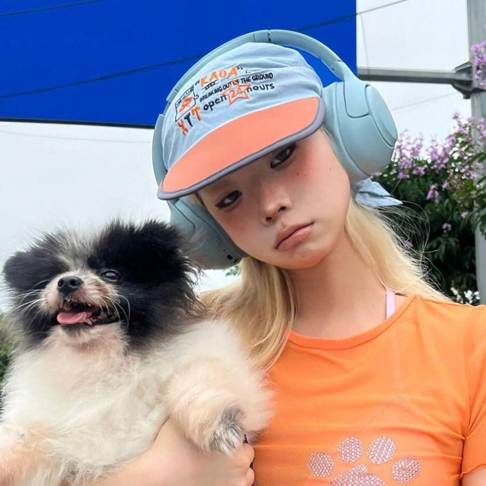 Sunshade Letter Baseball Cap Triangle Headscarf Peaked Cap Leisure Headscarf Baseball Hat Outdoor