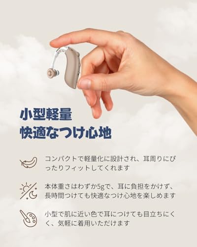 Genuine SUPLI Hearing Amplifier for Seniors, Ear-Hook Type, Ambidextrous, Rechargeable, 4 Volume Levels, Environmental Noise Reduction, Noise Suppress