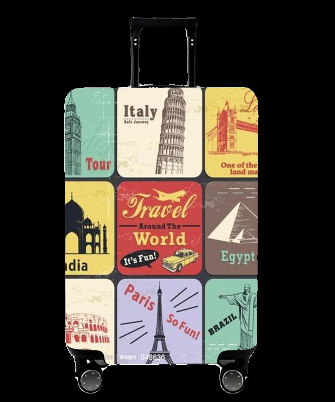 24-Inch Waterproof Elastic Suitcase Cover - Wear-Resistant Travel Protection
