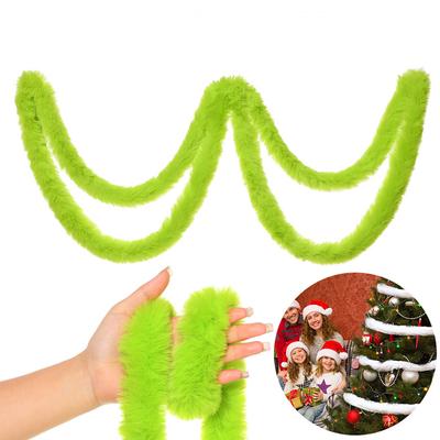 2M Christmas Tree Decor Home Decoration Sewing Costume DIY Trimming Fabric Faux Fur Ribbon Tapes