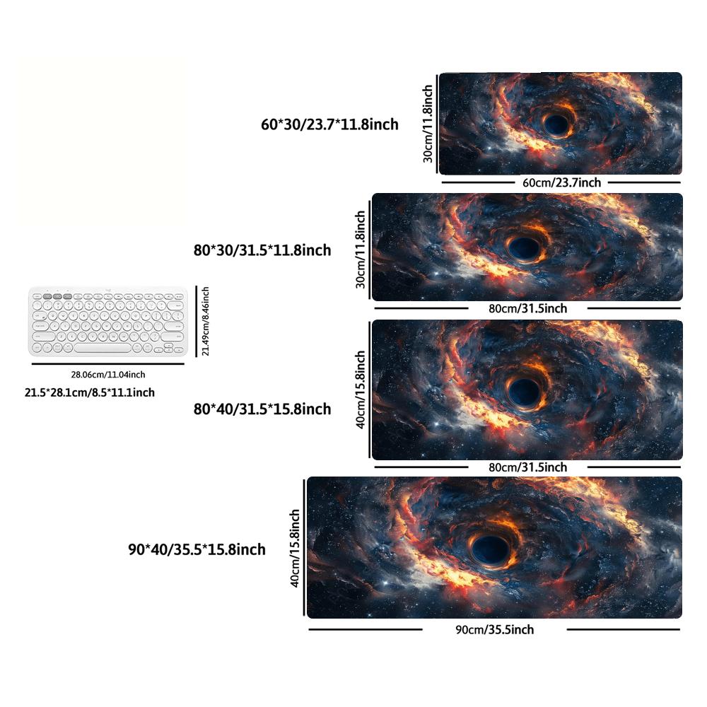Large Cosmic Nebula Spiral Galaxy Mousepad XXL Non‑Slip Rubber Deskmat Pc Game Keyboard Desk Mats Space Art Mouse Mat Gamer