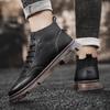 New Fashion Autumn And Winter Men's High Top Martin Boots Students Male Boys Trending Soft Sole Work Shoes Labor Protection Martin Sneakers