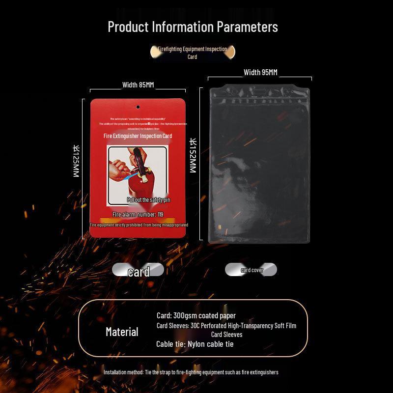 Fire Safety Inspection & Record Card Holder: Fire Extinguishers & Hydrants