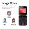 2.4" Foldable Mobile Phone Auto FM Radio Call Record Speed Dial Magic Voice Dual SIM GSM Unlocked Foldable Cellphones Backup Phone