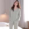 Women'S Modal Long-Sleeved Pajamas With Chest Pads And Thin Styles Can Be Worn Outside. Casual Large-Size Loungewear Set.
