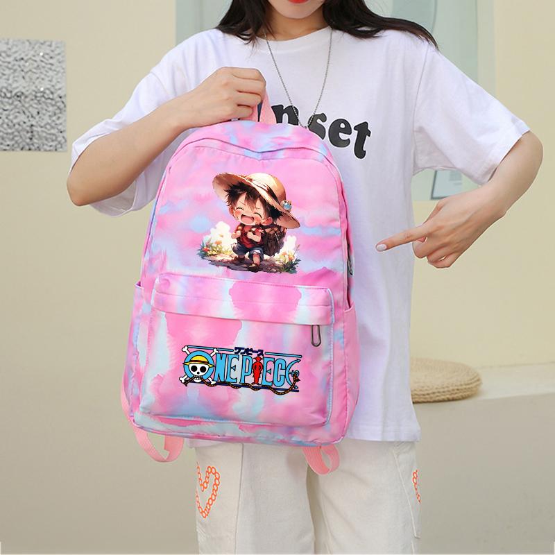 3Pcs/set Anime One Piece Backpack for Girls Boys Back To Schoolbag with Lunch Bag Student Bookbag Men Women Travel Bag Mochil