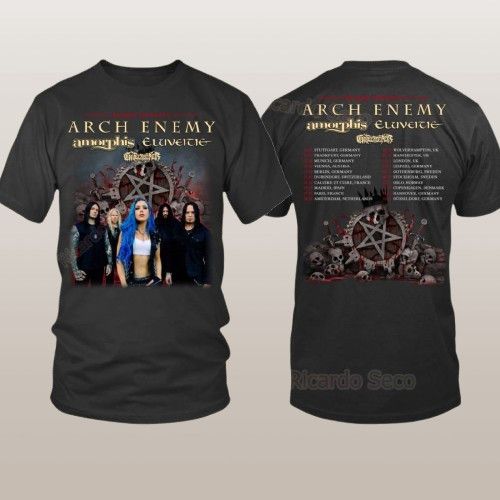 Unisex shirt Cotton Oversize Large Size Arch Enemy Tour 2026 T-Shirt
