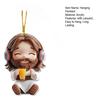 Car Rearview Mirror Ornament 2D Flat Hanging Pendant with Lanyard Easy To Hang Backpack Keychain Decoration