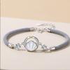 2PCS Whale Lovers Bracelet Crystal Rope Weave Bracelet Exquisite Couple Moon Bracelet  Friendship