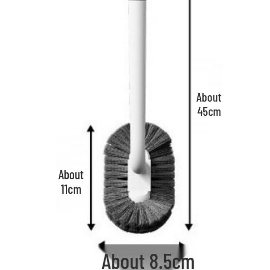 Wall-Mounted Long Handle Toilet Brush with Soft Bristles for Effective Cleaning