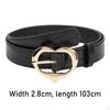 Belt, PU Leather Heart Buckle, Retro-single Girdle, Stylish Waistband, Decorative Belt for