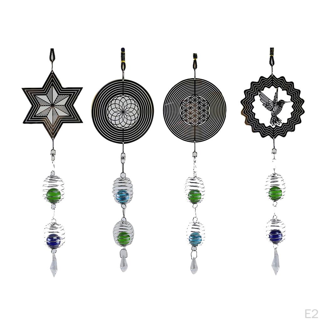 Gazing Ball Drops Metal Wind Spinner, Bell, Windchimes for Relaxation, Grace, Decoration