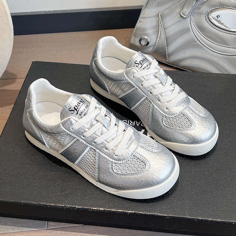 Mesh breathable Forrest Gump shoes women's 2025 spring and summer new retro flat-bottomed German training shoes versatile sports and leisure little