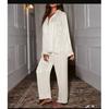 Ice Silk Pajamas Women Long Sleeve Lace Green Premium Sense Two Piece Sweet Homewear Love Blue