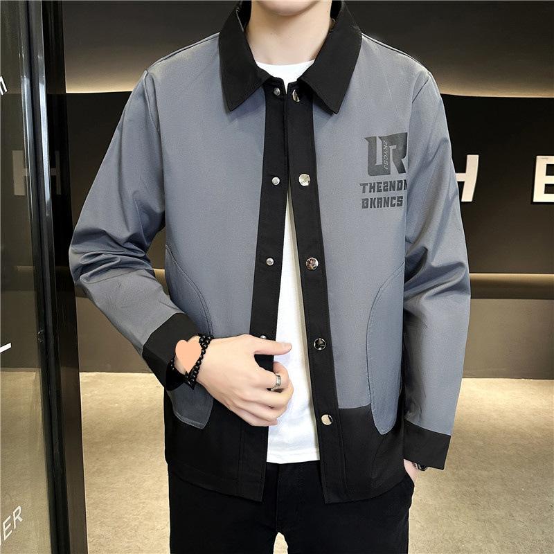 

Осенне-зимний новый стиль пиджака с лацканами Красивый молодой и среднего возраста повседневный модный пиджак кардиган пальто мужская одежда M