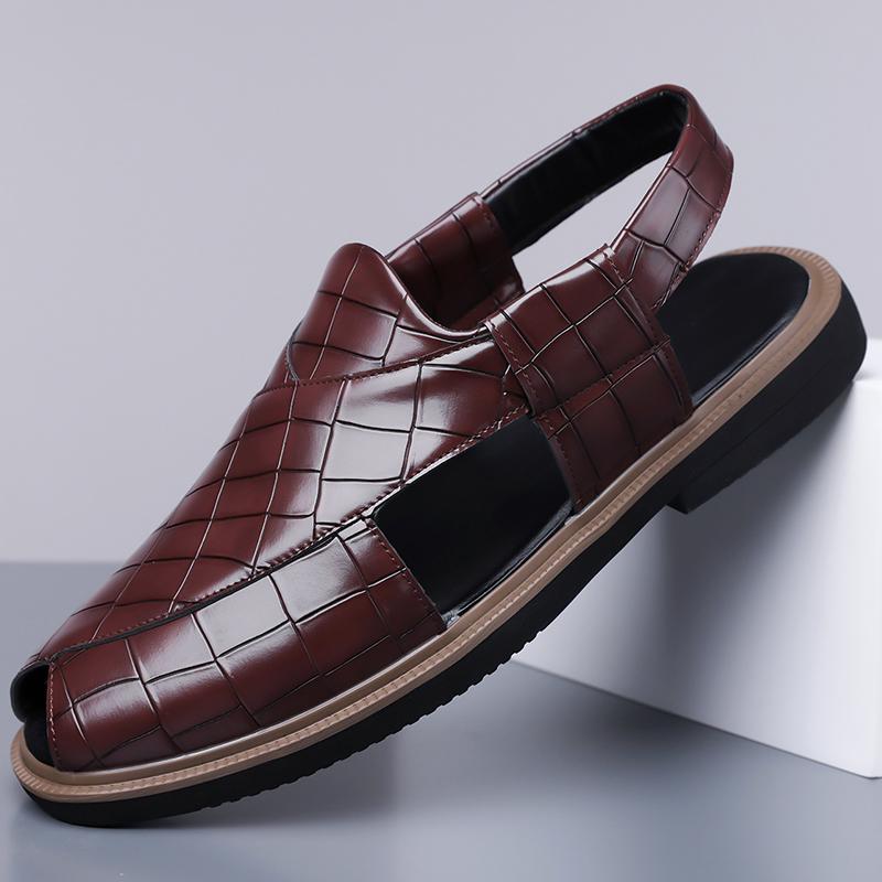 2026 New Arrival Casual Leather Sandals  N-slip Walking Shoes High Quality Comfy Mens Flat Designer Shoes Outdoor Shoes