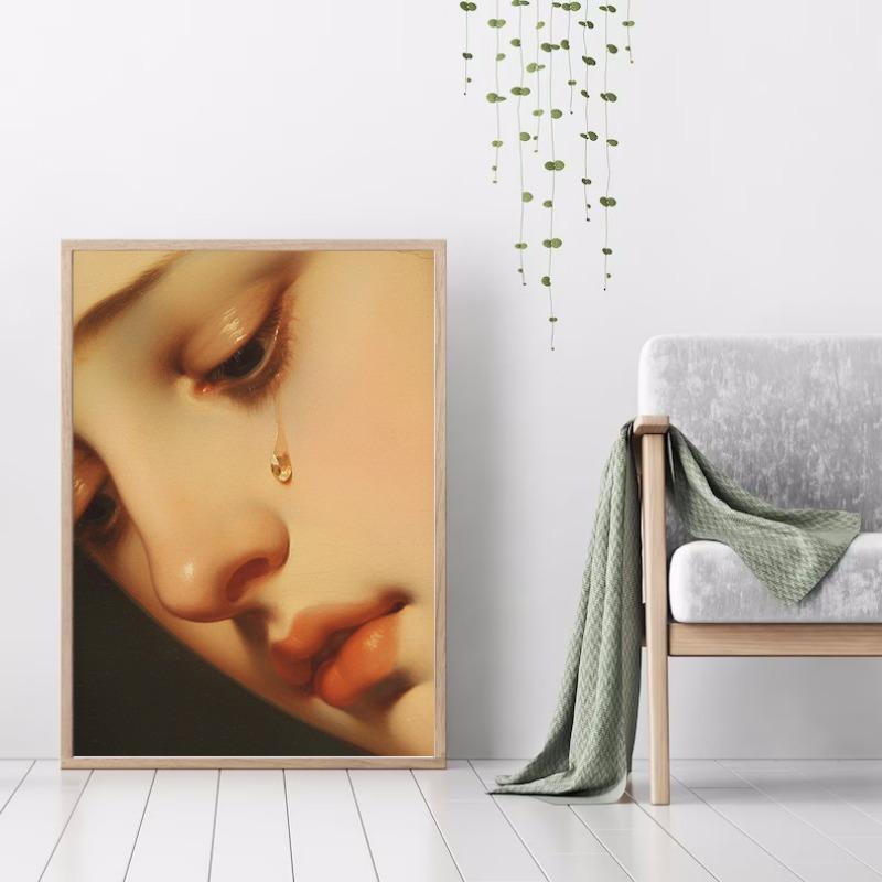 Black People Gentleman Portrait Poster Woman with Pearl Necklace Reading Canvas Painting Prints for Living Room Wall Home Decor