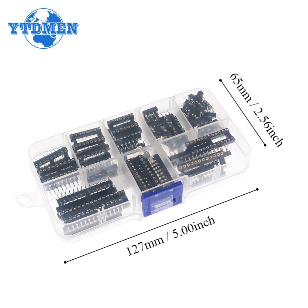 55 Stück/Box Original Rundloch IC Sockelanschluss DIP6 DIP8 DIP14 DIP16 DIP18 DIP20 DIP24 DIP28 Sockel 6 8 14 16 18 20 24 28pin