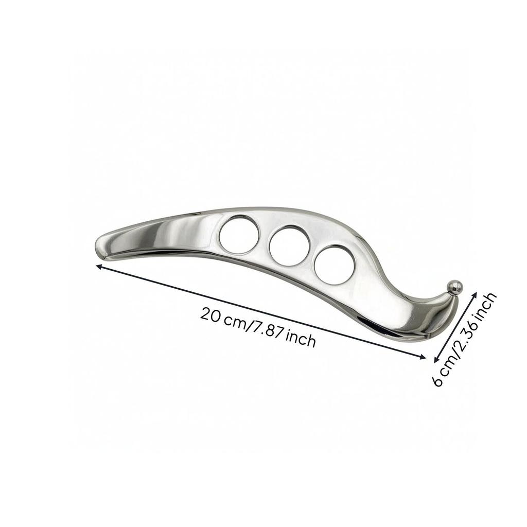 Gua Sha Massage Tool with Finger Holes Smooth Polished Muscle