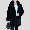 High-end Women's Mink Cashmere Coat Autumn Winter Thick Mid-length Loose Fit Hooded Mink Cashmere Fur Coat