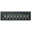 8 Channel Headphone Amplifier Stereo LED Amplifier US/EU Power Adapter Distributor Headphone Splitter for Studio Stage