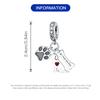 Beads Copper Charms Original Paws Bones Puppy Pendant Beads Fit Bracelet Jewelry Diy Women Fine Gift Accessory