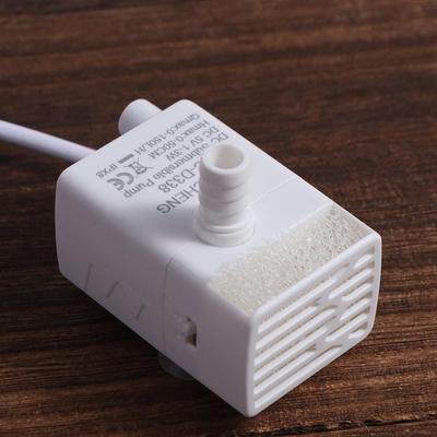 Ultra-quiet Pet Water Dispenser Pump 3 Suction Cups LED Light Mini Submersible Pump Prevent Dry Burning Detachable
