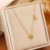 Gold Rose Flower Necklace for Women - 2026 New Light Luxury Design, Clavicle Chain, Titanium Steel, Colorfast, High-End.