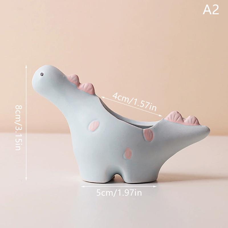Cute Succulent Ceramic Flower Pot Animal Shape Elephant Dinosaur Plant Pot Desktop Balcony Decoration Home Decor Ceramic Vase