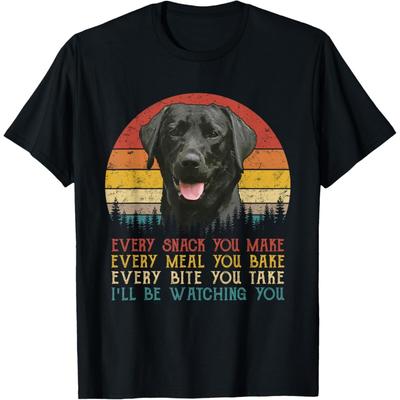 Jeder Snack, den du machst Hundeshirt Schwarzer Labrador Retriever T-Shirt