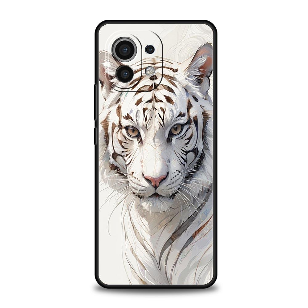 Handyhülle für Xiaomi Mi 15 14 14T 13T 12T Pro 12 13 11 Lite 5G 11T X6 X5 Pro Weiche TPU Hülle Kunst Tier Tiger