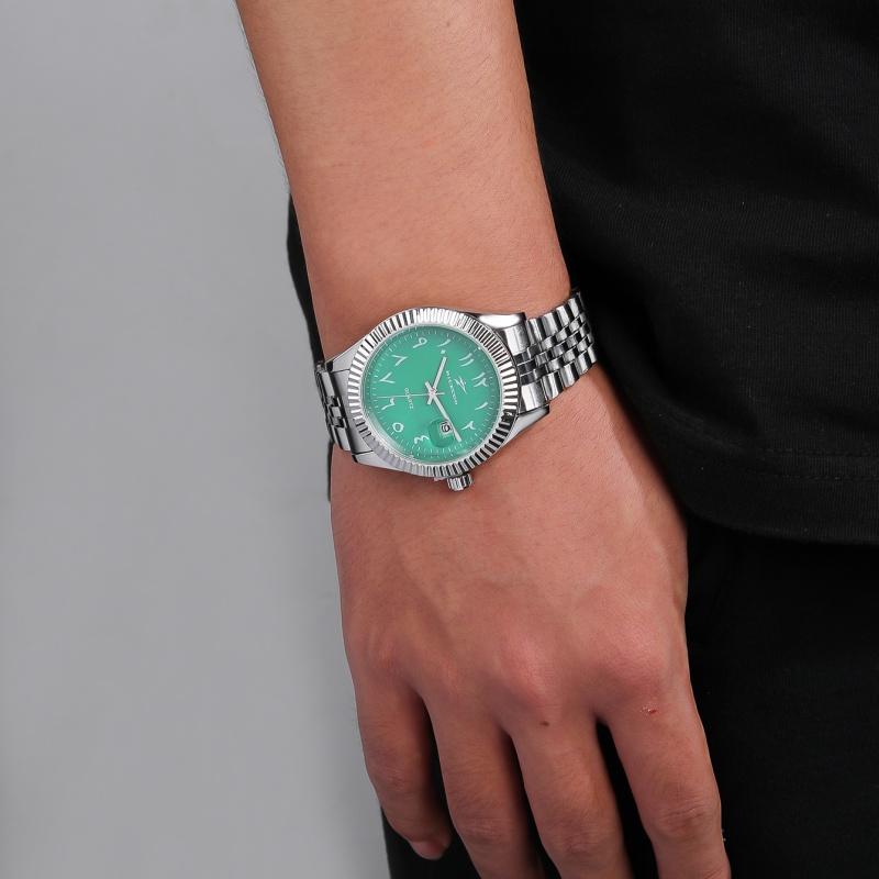 Men's Luxury Quartz Watches Special Dial Design Daily Casual Wrist Watch Sport Clock Stainless Steel Classic Simple Wristwatch