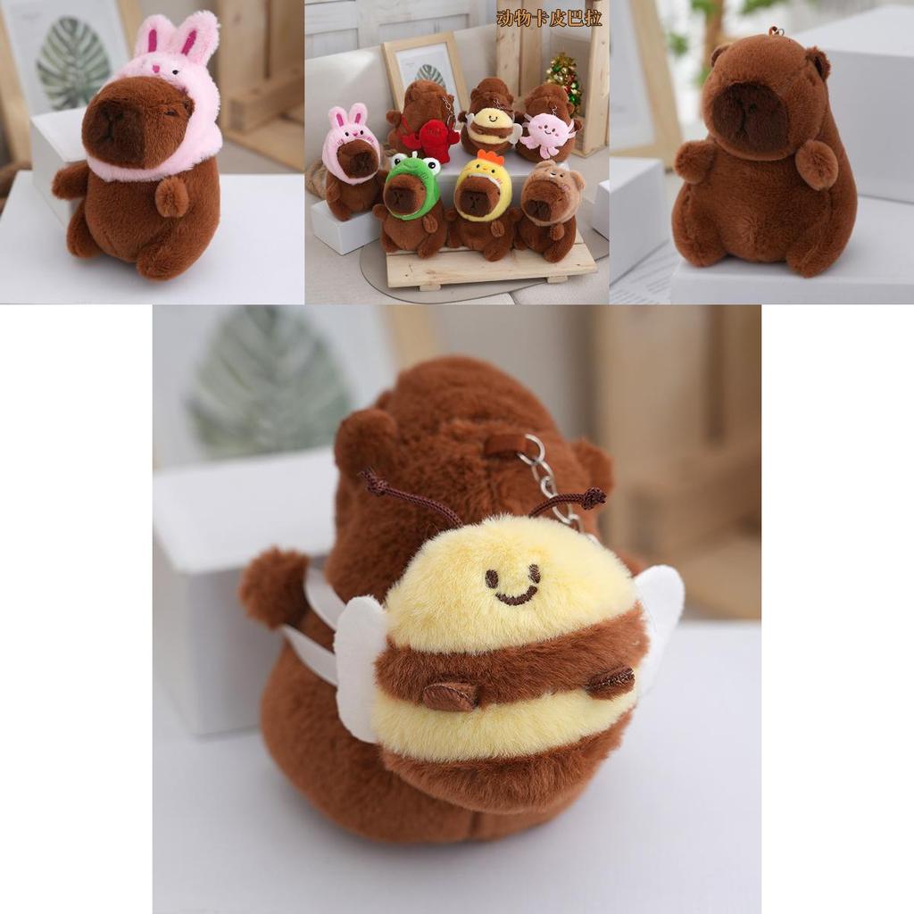 Adorable Capybara Plush Keychain Cute Cartoon Doll With Premium Pp Cotton Filling For Accessories