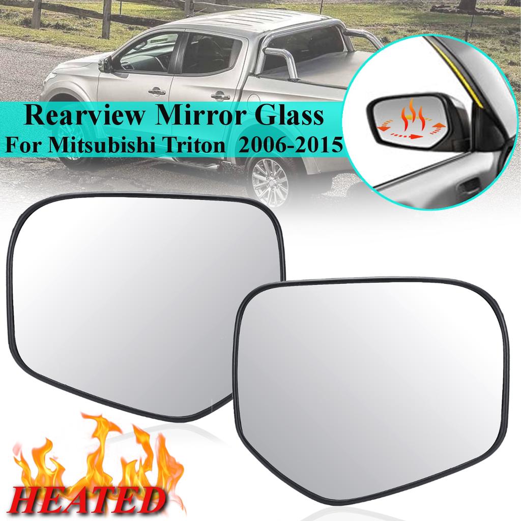 Side View Door Mirror Glass Lens Left For 05-15 Mitsubishi L200 Triton Strada