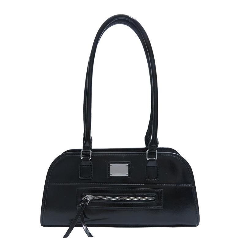 

Однотонная сумка большой вместимости Женская новая повседневная модная сумка через плечо чёрный