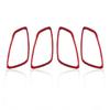 Red Carbon Fiber Interior Door Handle Cover Trim 4PCS For BMW 3-Series 2005-2012