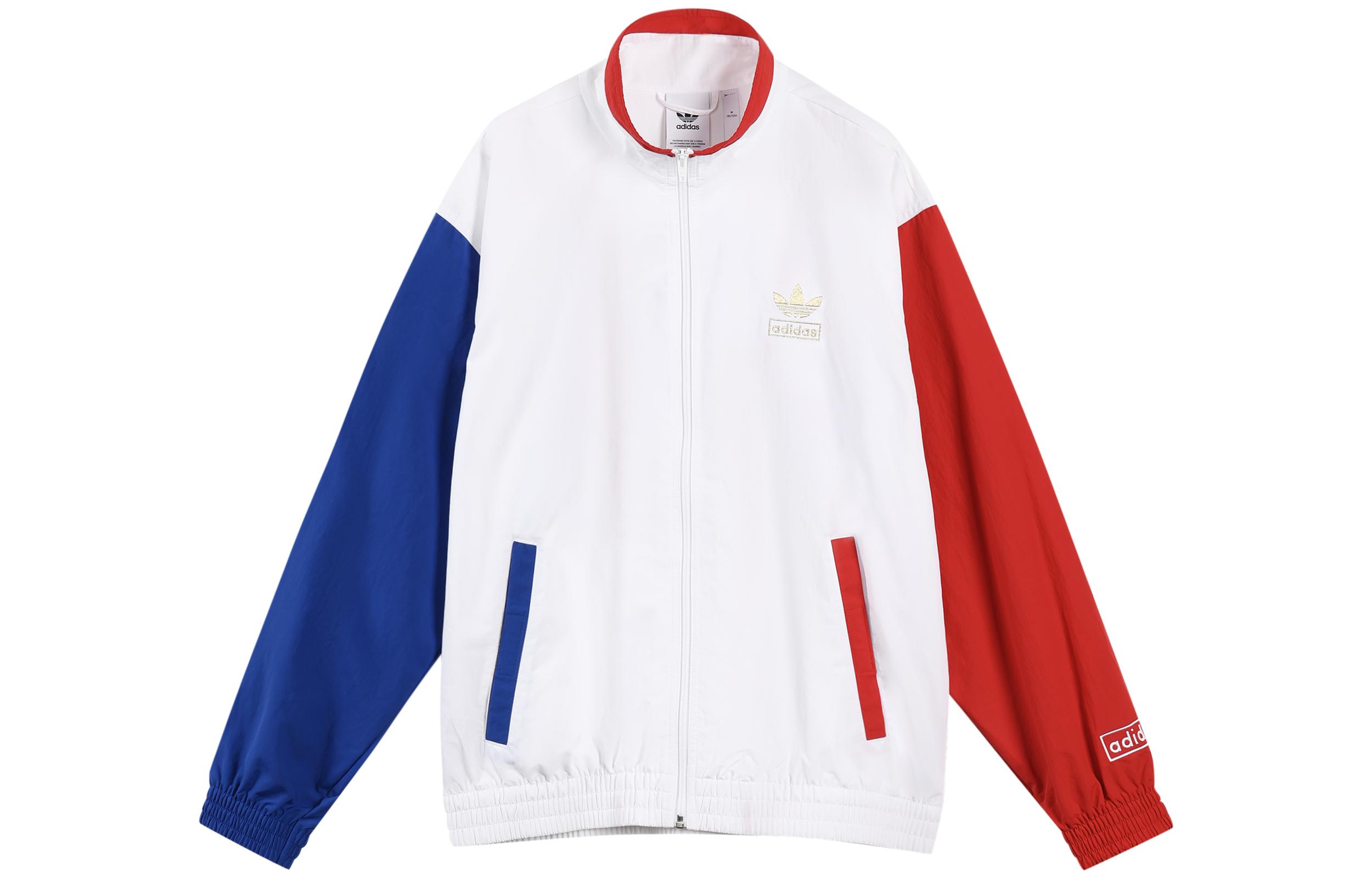 Adidas Originals Jackets Men s Red Blue White Multicolor Stand Collar Moderate Other GL5132 XS