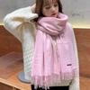 Wool Scarves Scarf Tassel Pure Color Shawl Fashion Winter Neck Scarves  Ladies/Girls