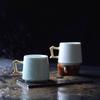 Simple and Elegant Solid-color Mug, Jingdezhen Handcrafted Yingqing Glaze Ceramic Cup, New Product Breakfast Milk Coffee Water C