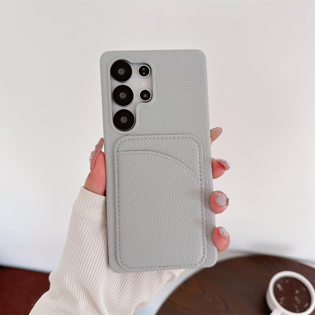 Lychee Leather Card Wallet Holder Slot Phone Case For Samsung Galaxy S25 S24 S23 FE S22 Ultra Plus A13 A53 A54 A35 Cover